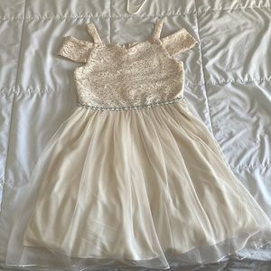 Blush Pink Off The Shoulder Dress